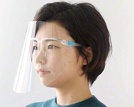 シールド可動式メガネ型フェイスシールド